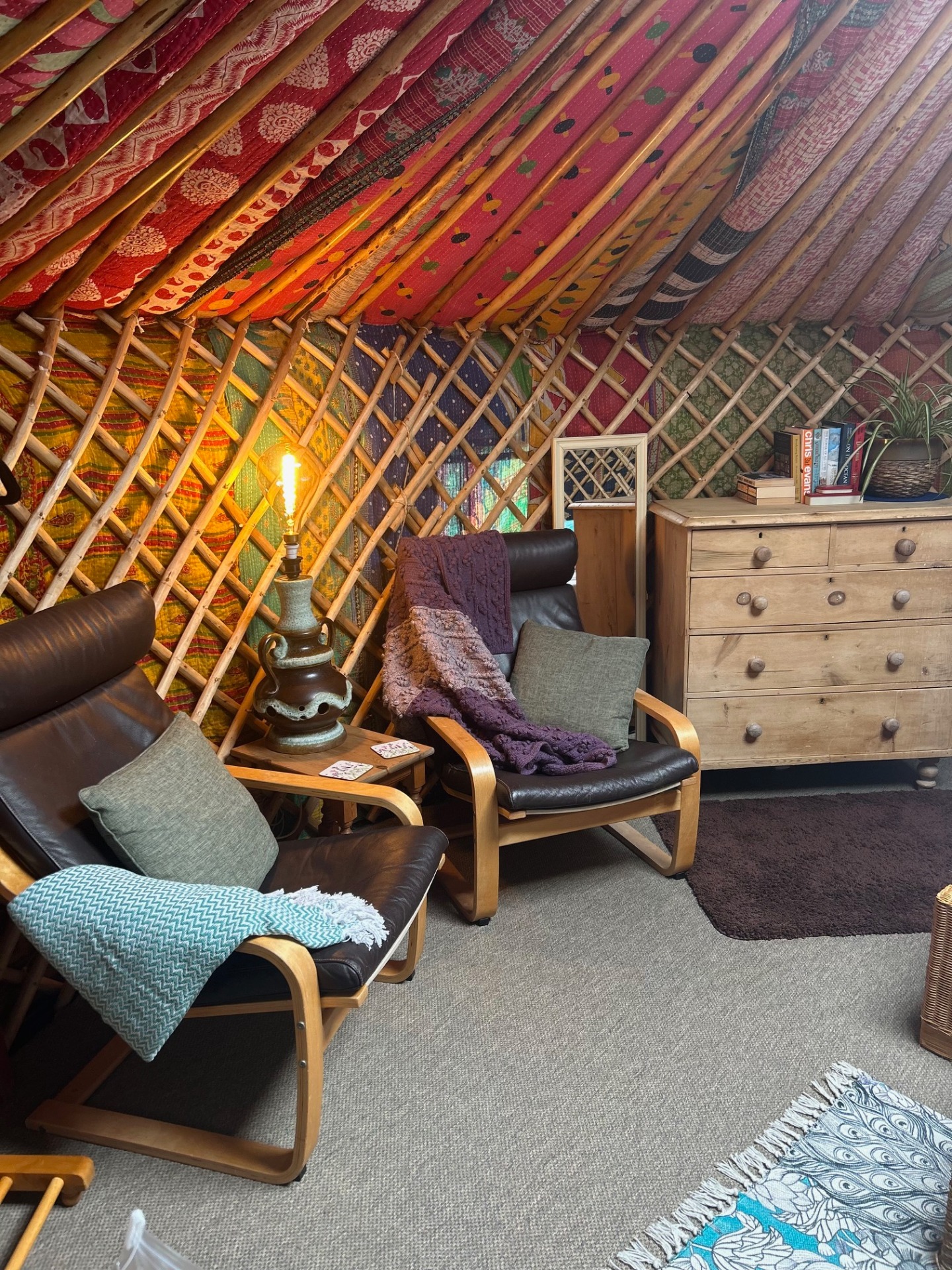 Sitting area Primrose Yurt