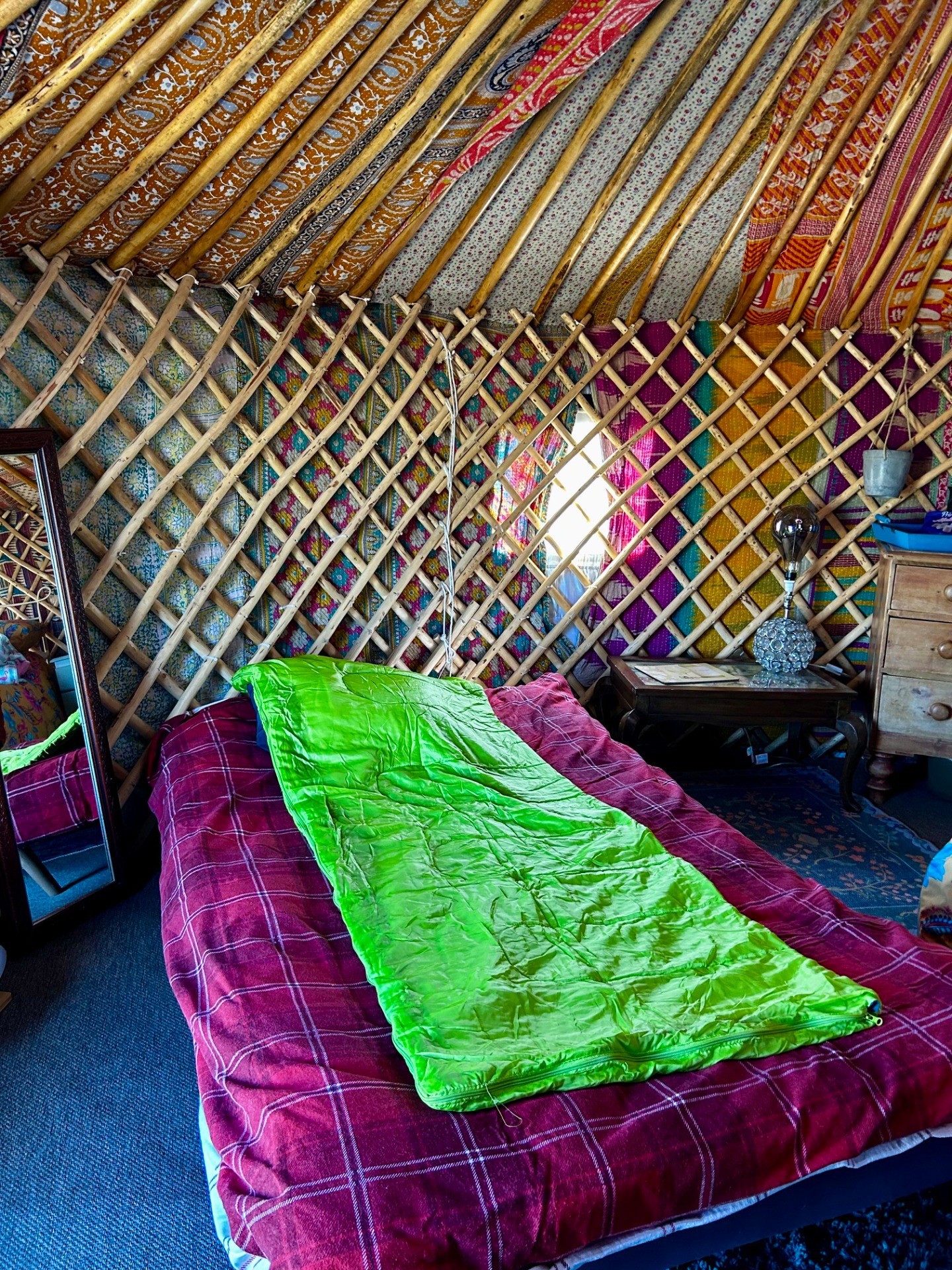Small Sofa Bed set for One Adult Bluebell Yurt